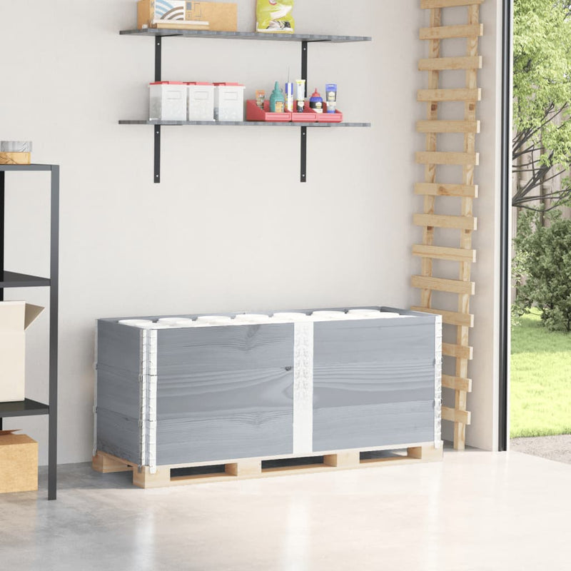Load image into Gallery viewer, VidaXL Palletopzetranden 3 st 150x50 cm massief grenenhout grijs
