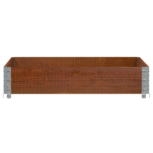 Vidaxl plantenbak 100x100 cm massief grenenhout bruin