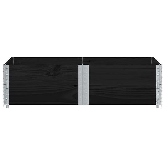 Vidaxl plantenbak 150x100 cm massief grenenhout zwart