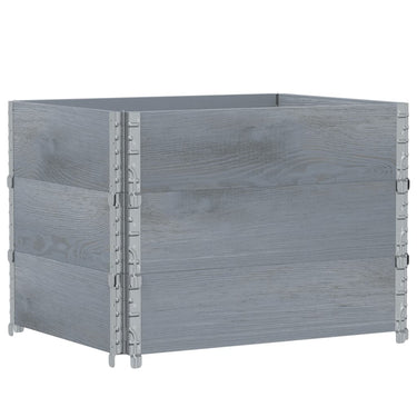 Vidaxl plantenbak 80x60 cm massief grenenhout grijs