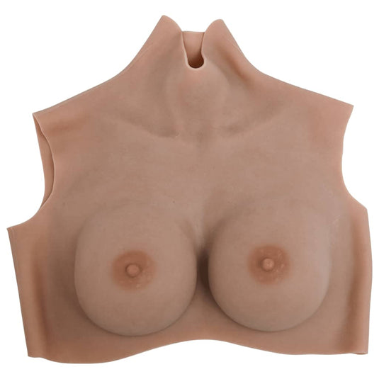 Vidaxl borstprothese d-cup silicone tan
