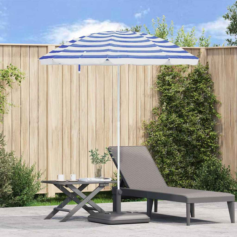 Chargez l'image dans la visionneuse de la galerie, Vidaxl parasol blauw en wit 161 x 161 x 193 cm polyester
