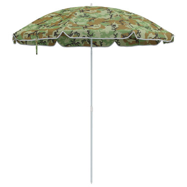 Vidaxl strandparasol camouflage 263 x 263 x 272 cm polyester en metaal