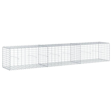 Vidaxl schanskorf 300x50x50 cm gegalvaniseerd ijzer zilverkleurig