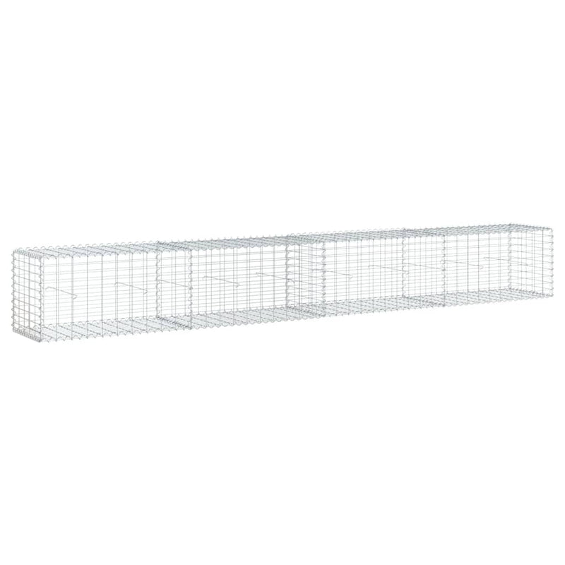 Load image into Gallery viewer, Vidaxl schanskorf 400x50x50 cm gegalvaniseerd ijzer zilverkleurig

