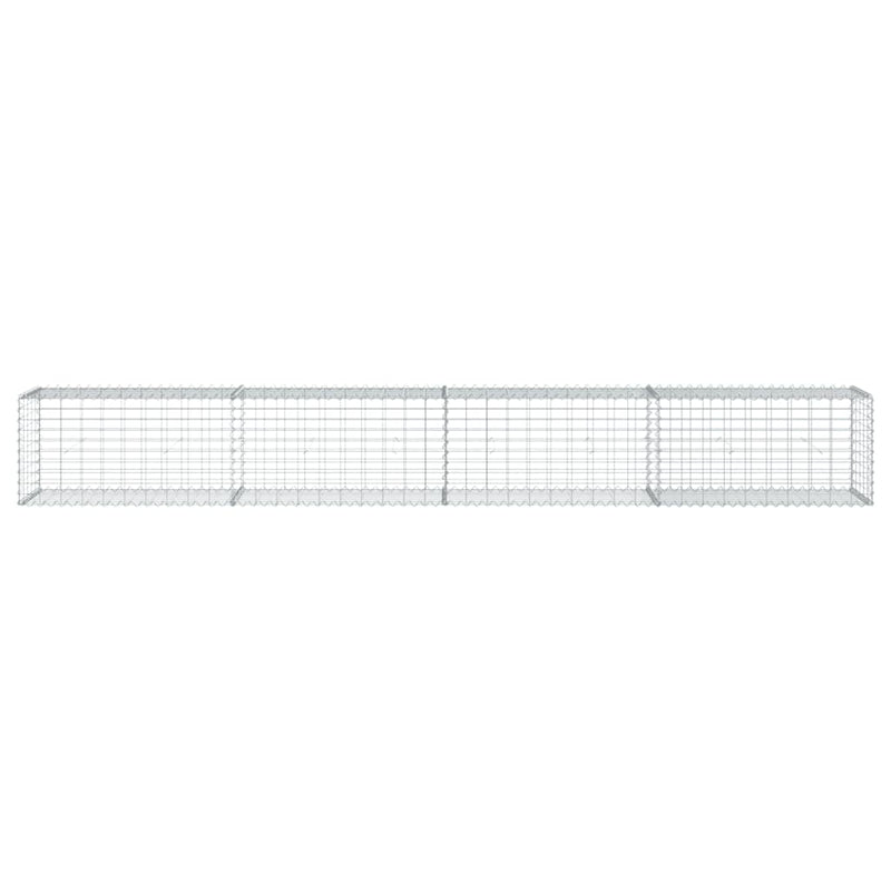 Load image into Gallery viewer, Vidaxl schanskorf 400x50x50 cm gegalvaniseerd ijzer zilverkleurig
