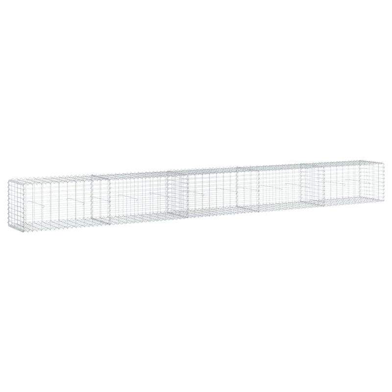 Load image into Gallery viewer, VidaXL Schanskorf 500x50x50 cm gegalvaniseerd ijzer zilverkleurig
