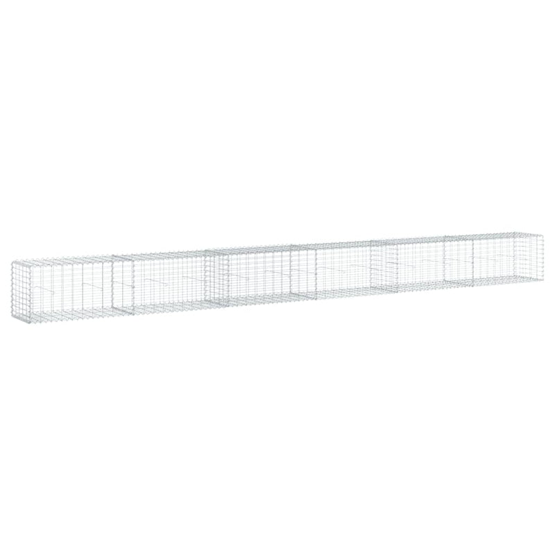 Load image into Gallery viewer, VidaXL Schanskorf 600x50x50 cm gegalvaniseerd ijzer zilverkleurig
