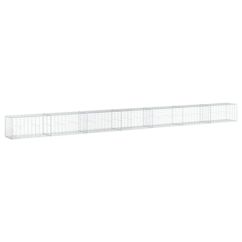 Load image into Gallery viewer, VidaXL Schanskorf 700x50x50 cm gegalvaniseerd ijzer zilverkleurig
