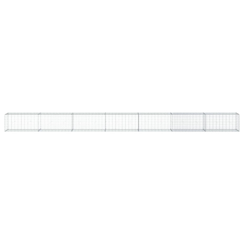 Load image into Gallery viewer, VidaXL Schanskorf 700x50x50 cm gegalvaniseerd ijzer zilverkleurig
