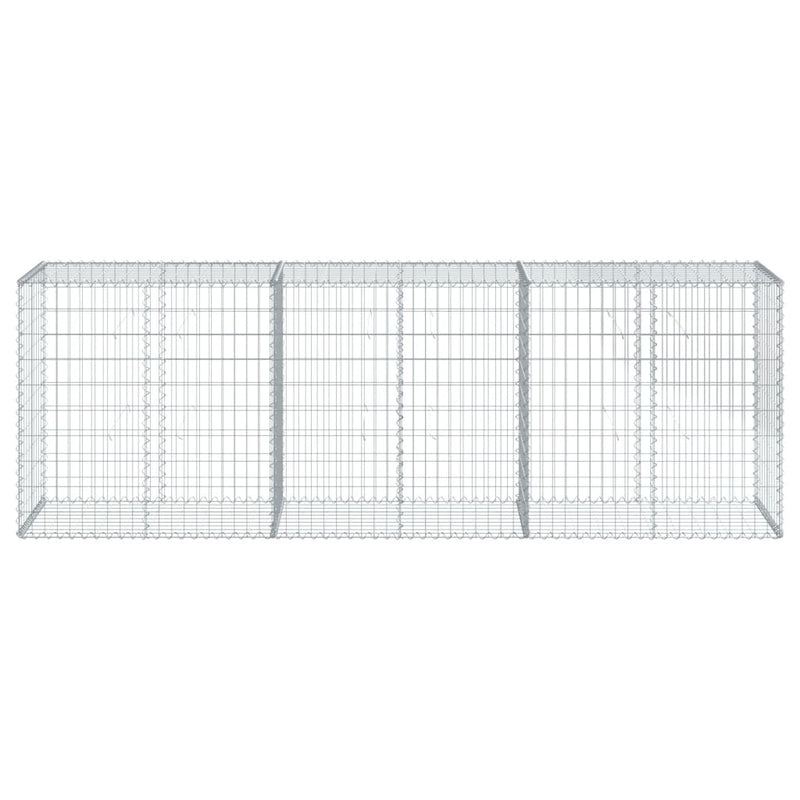 Load image into Gallery viewer, VidaXL Schanskorf 300x50x100 cm gegalvaniseerd ijzer zilverkleurig
