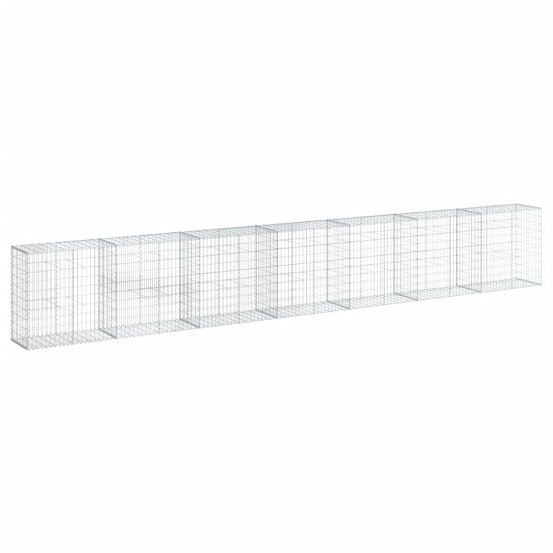 Load image into Gallery viewer, VidaXL Schanskorf 700x50x100 cm gegalvaniseerd ijzer zilverkleurig
