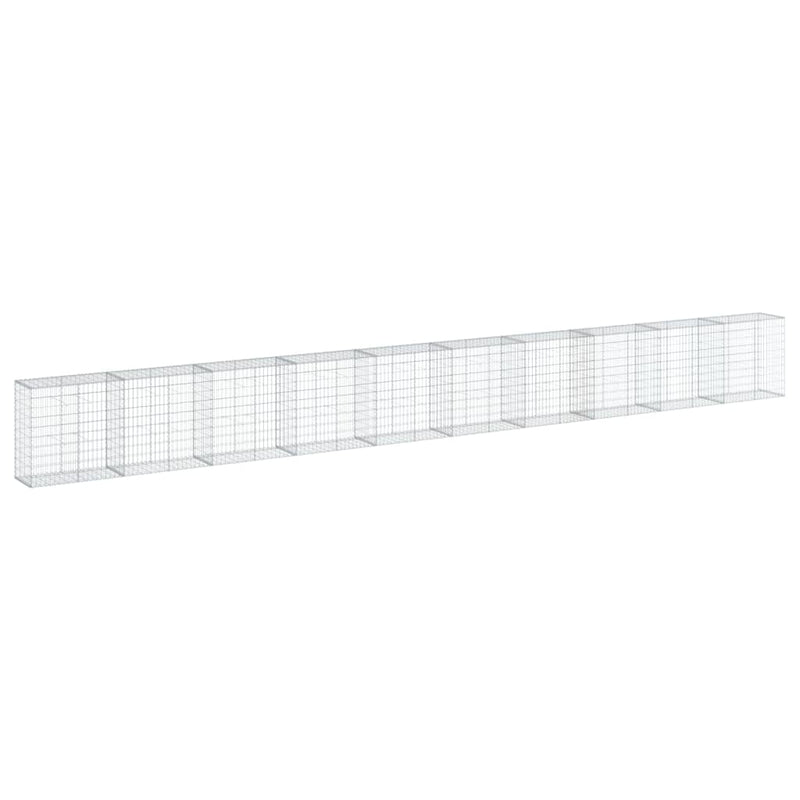 Load image into Gallery viewer, VidaXL Schanskorf 1000x50x100 cm gegalvaniseerd ijzer zilverkleurig
