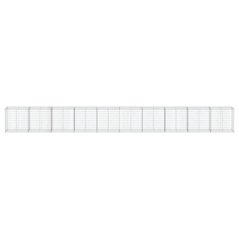 Load image into Gallery viewer, VidaXL Schanskorf 1000x50x100 cm gegalvaniseerd ijzer zilverkleurig
