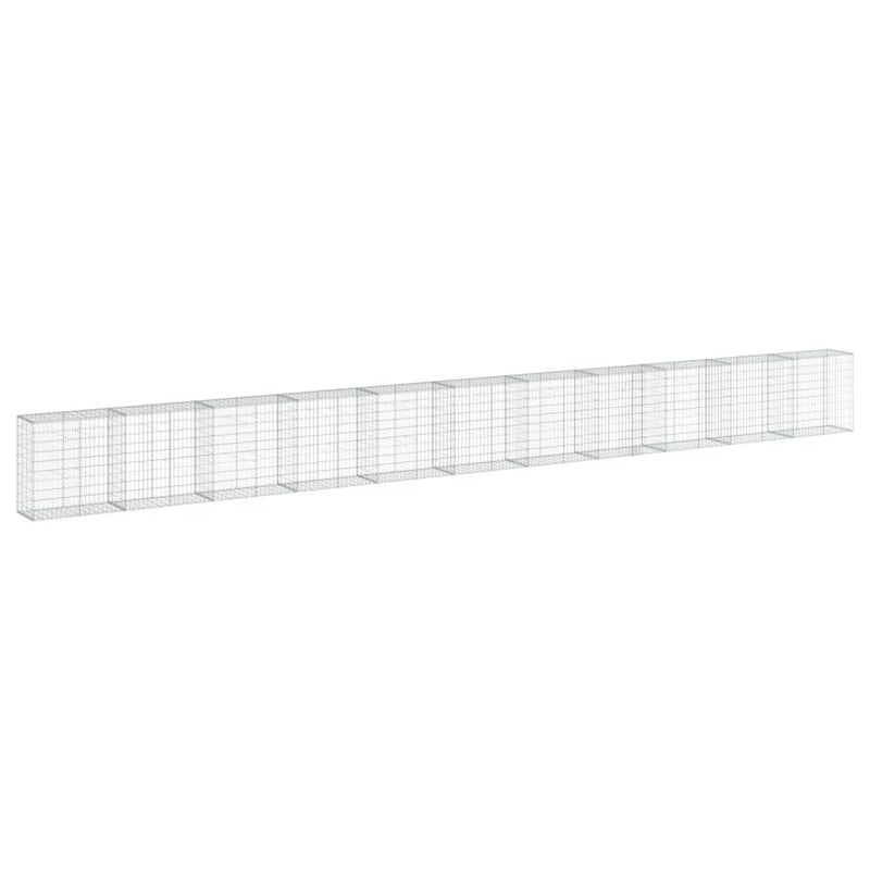 Load image into Gallery viewer, VidaXL Schanskorf 1100x50x100 cm gegalvaniseerd ijzer zilverkleurig
