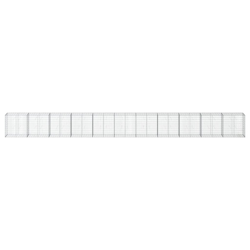 Load image into Gallery viewer, VidaXL Schanskorf 1100x50x100 cm gegalvaniseerd ijzer zilverkleurig
