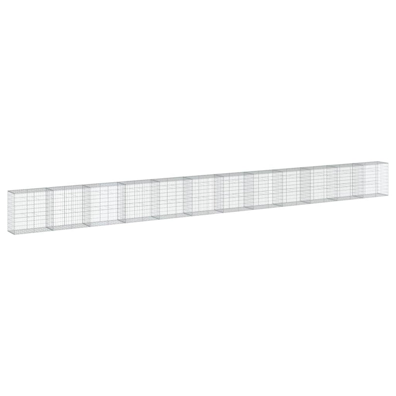 Load image into Gallery viewer, VidaXL Schanskorf 1200x50x100 cm gegalvaniseerd ijzer zilverkleurig
