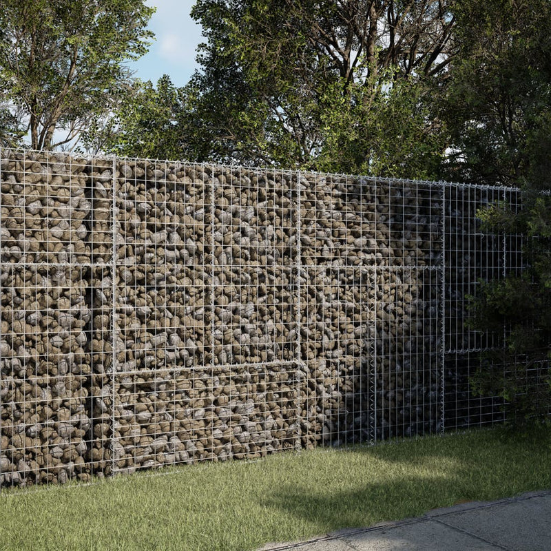 Load image into Gallery viewer, VidaXL Schanskorf 200x50x150 cm gegalvaniseerd ijzer zilverkleurig
