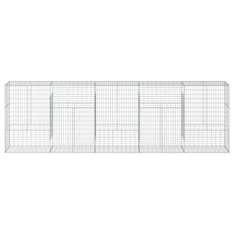 Load image into Gallery viewer, VidaXL Schanskorf 500x50x150 cm gegalvaniseerd ijzer zilverkleurig
