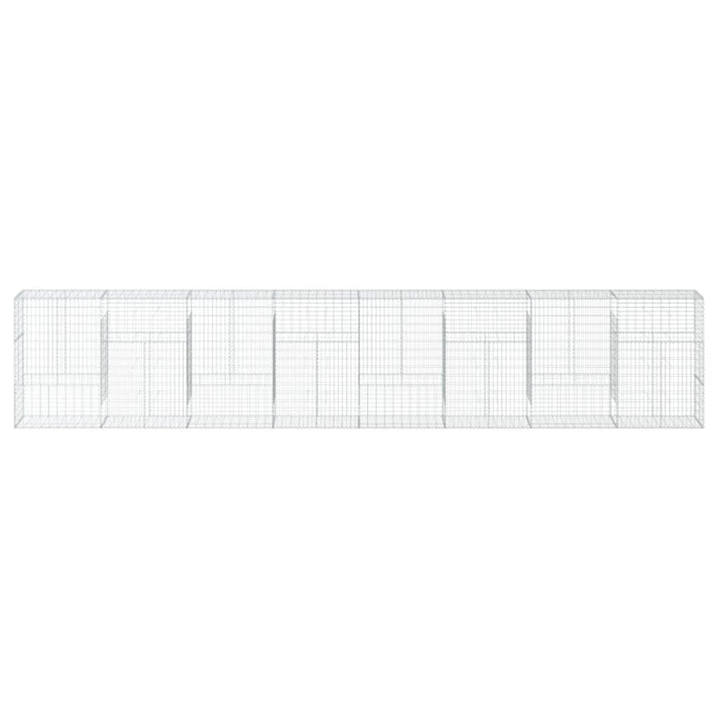 Load image into Gallery viewer, VidaXL Schanskorf 800x50x150 cm gegalvaniseerd ijzer zilverkleurig
