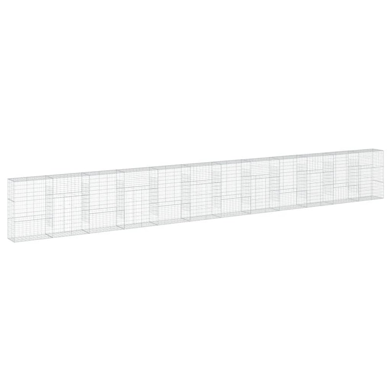 Load image into Gallery viewer, VidaXL Schanskorf 1200x50x150 cm gegalvaniseerd ijzer zilverkleurig
