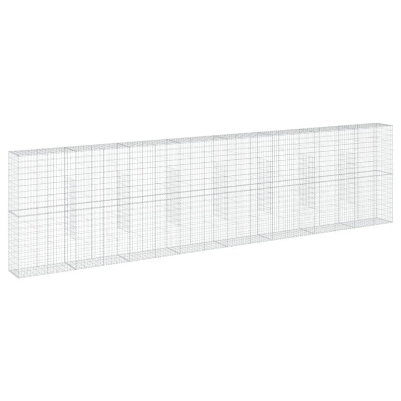Load image into Gallery viewer, VidaXL Schanskorf 800x50x200 cm gegalvaniseerd ijzer zilverkleurig
