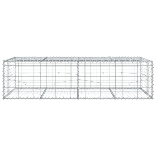 Vidaxl schanskorf 200x100x50 cm gegalvaniseerd ijzer zilverkleurig