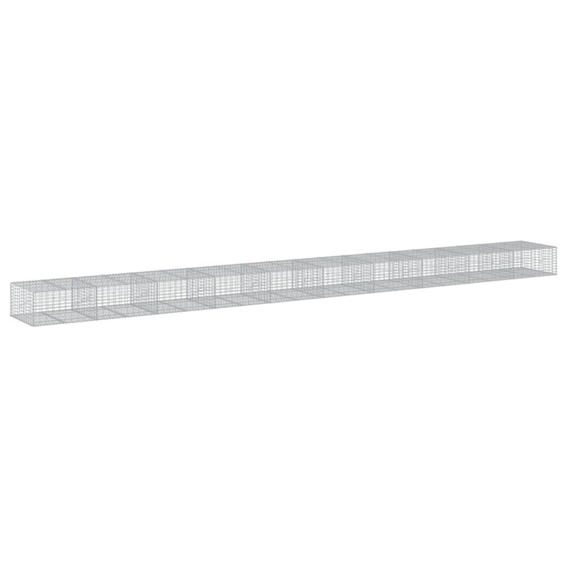 Load image into Gallery viewer, VidaXL Schanskorf 1000x100x50 cm gegalvaniseerd ijzer zilverkleurig
