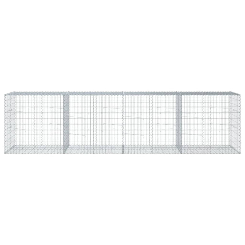 Load image into Gallery viewer, VidaXL Schanskorf 400x100x100 cm gegalvaniseerd ijzer zilverkleurig

