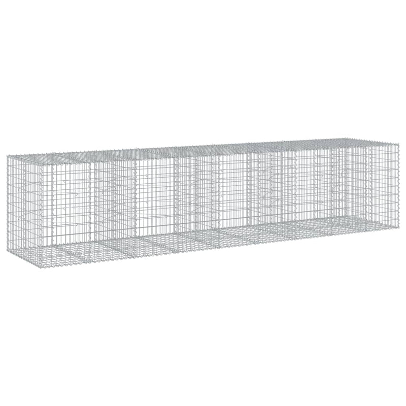 Load image into Gallery viewer, VidaXL Schanskorf 450x100x100 cm gegalvaniseerd ijzer zilverkleurig
