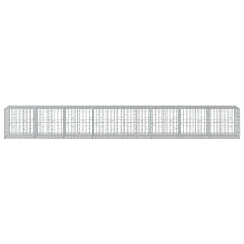 Load image into Gallery viewer, VidaXL Schanskorf 800x100x100 cm gegalvaniseerd ijzer zilverkleurig
