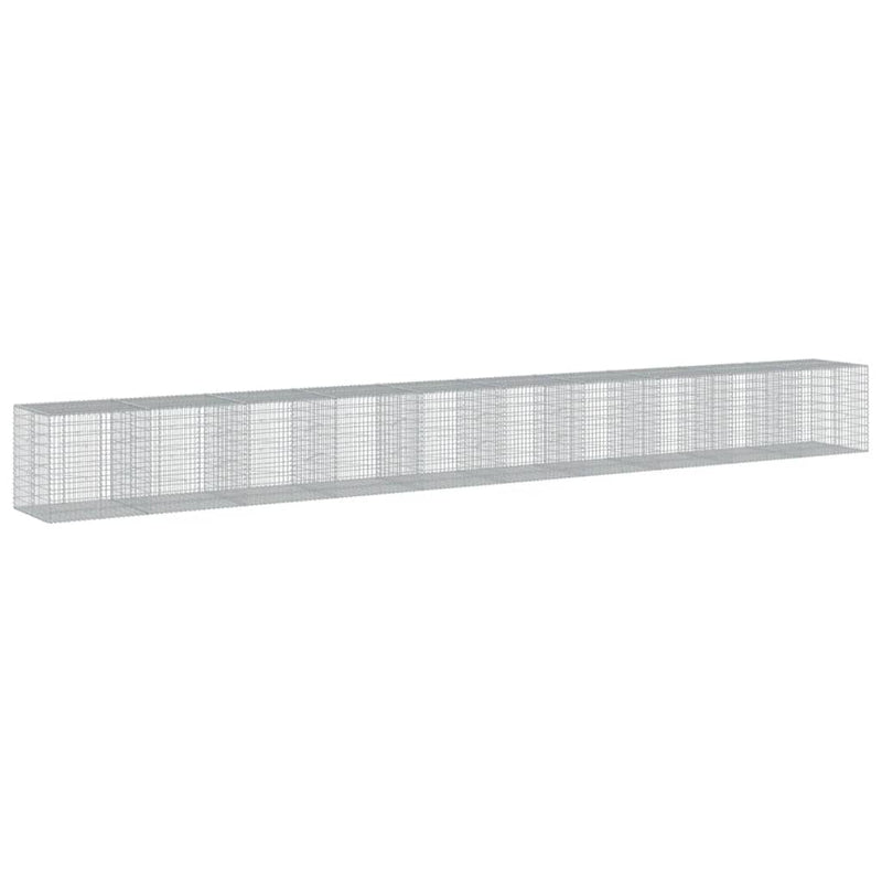 Load image into Gallery viewer, VidaXL Schanskorf 1000x100x100 cm gegalvaniseerd ijzer zilverkleurig
