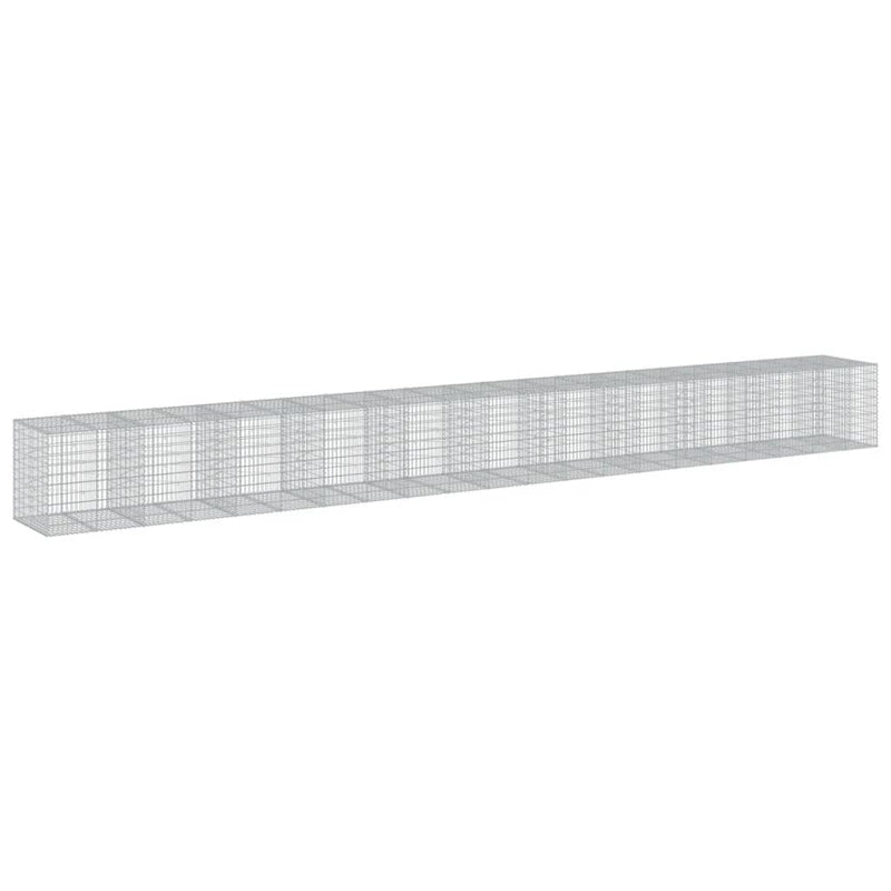 Load image into Gallery viewer, VidaXL Schanskorf 1050x100x100 cm gegalvaniseerd ijzer zilverkleurig

