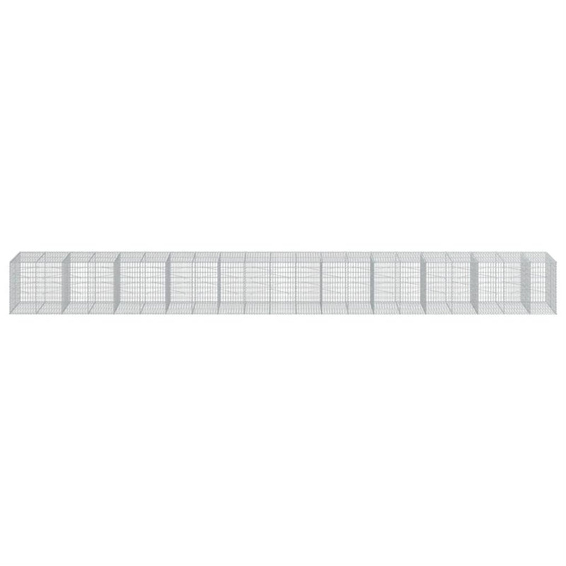 Load image into Gallery viewer, VidaXL Schanskorf 1050x100x100 cm gegalvaniseerd ijzer zilverkleurig
