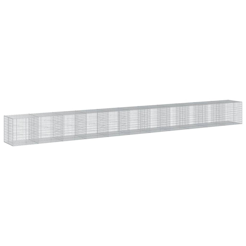 Load image into Gallery viewer, VidaXL Schanskorf 1100x100x100 cm gegalvaniseerd ijzer zilverkleurig
