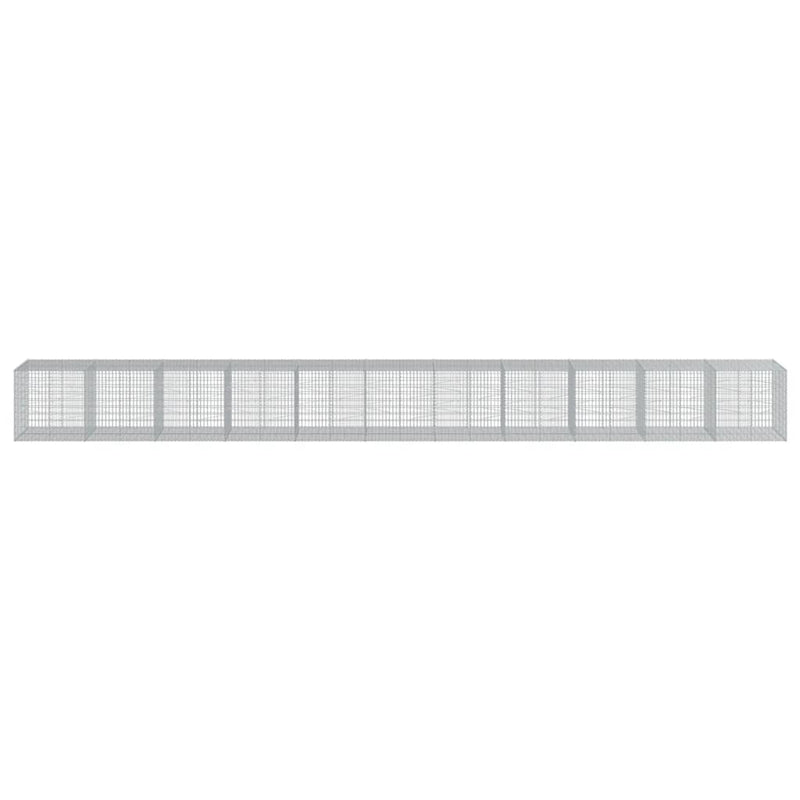 Load image into Gallery viewer, VidaXL Schanskorf 1100x100x100 cm gegalvaniseerd ijzer zilverkleurig

