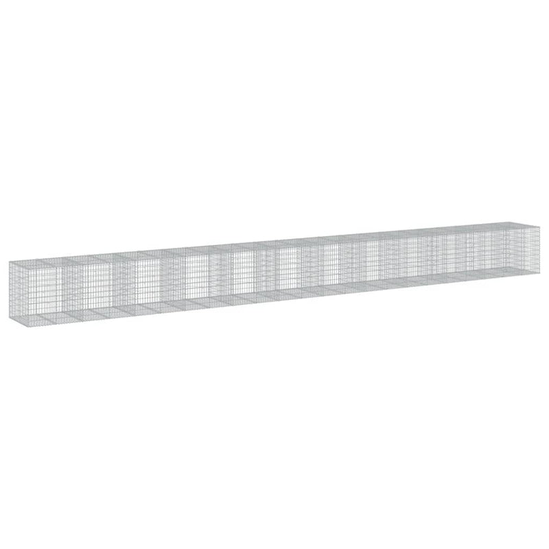 Load image into Gallery viewer, VidaXL Schanskorf 1150x100x100 cm gegalvaniseerd ijzer zilverkleurig

