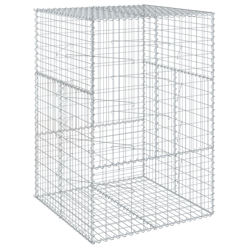 Load image into Gallery viewer, Vidaxl schanskorf 100x100x150 cm gegalvaniseerd ijzer zilverkleurig
