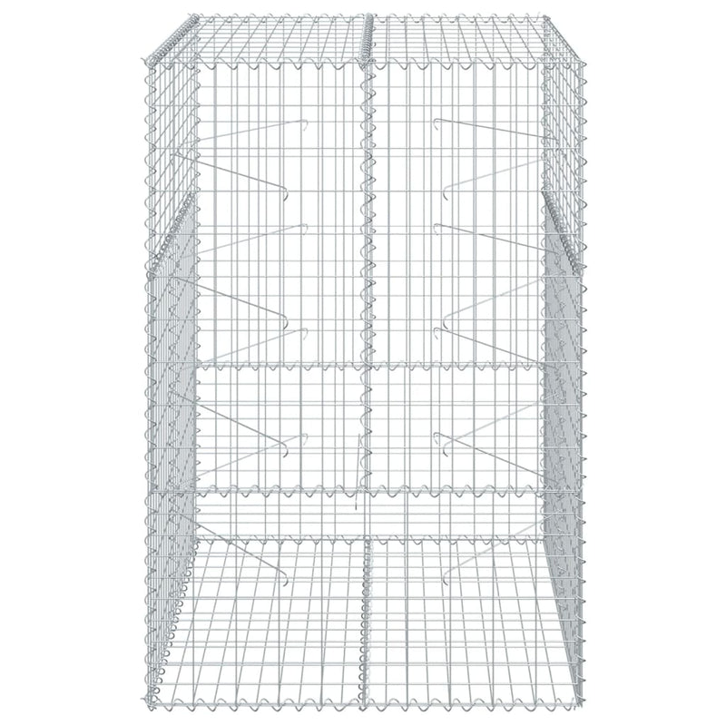 Load image into Gallery viewer, Vidaxl schanskorf 100x100x150 cm gegalvaniseerd ijzer zilverkleurig
