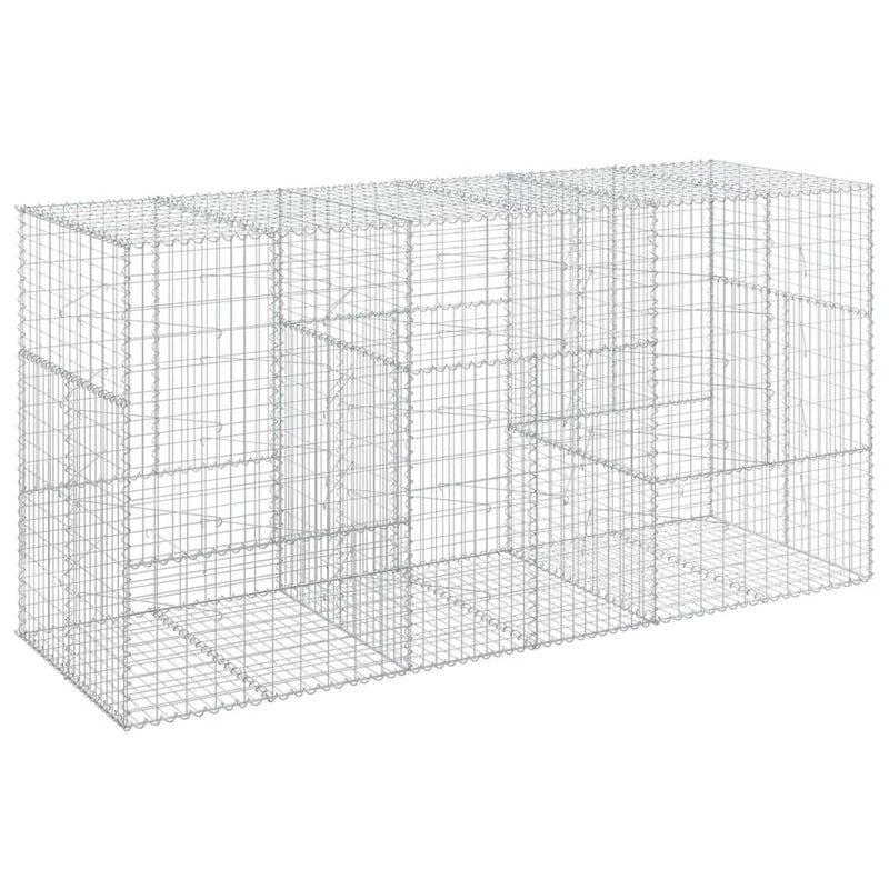 Load image into Gallery viewer, VidaXL Schanskorf 300x100x150 cm gegalvaniseerd ijzer zilverkleurig
