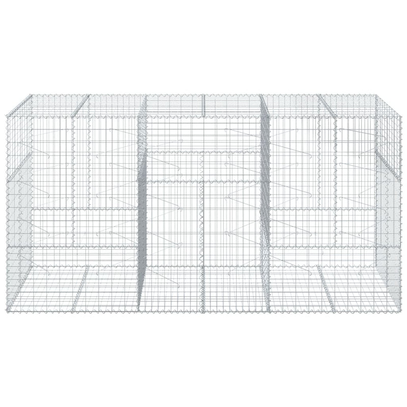 Load image into Gallery viewer, VidaXL Schanskorf 300x100x150 cm gegalvaniseerd ijzer zilverkleurig
