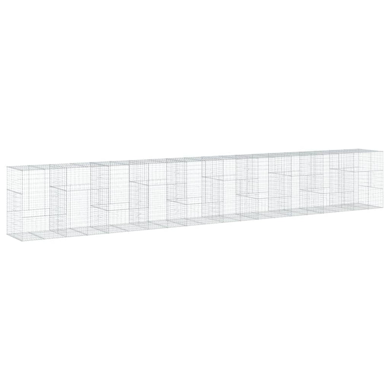 Load image into Gallery viewer, VidaXL Schanskorf 1000x100x150 cm gegalvaniseerd ijzer zilverkleurig
