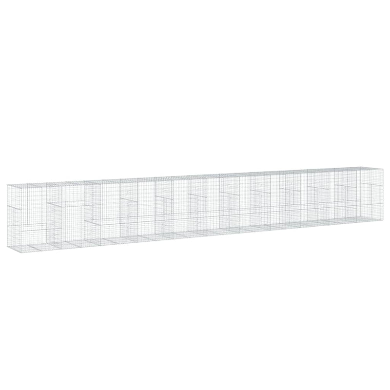Load image into Gallery viewer, VidaXL Schanskorf 1100x100x150 cm gegalvaniseerd ijzer zilverkleurig
