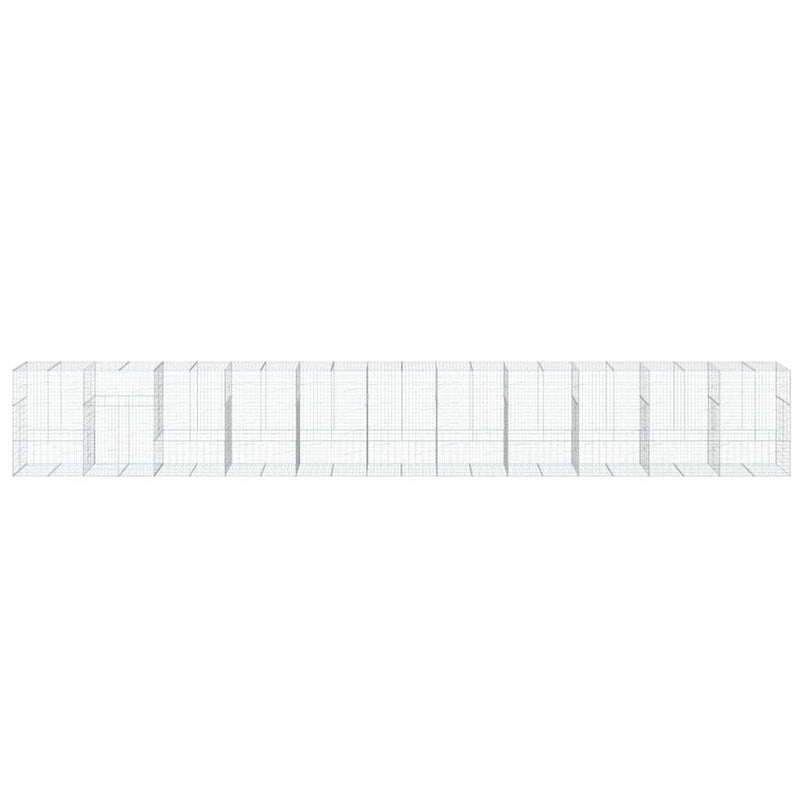 Load image into Gallery viewer, VidaXL Schanskorf 1100x100x150 cm gegalvaniseerd ijzer zilverkleurig
