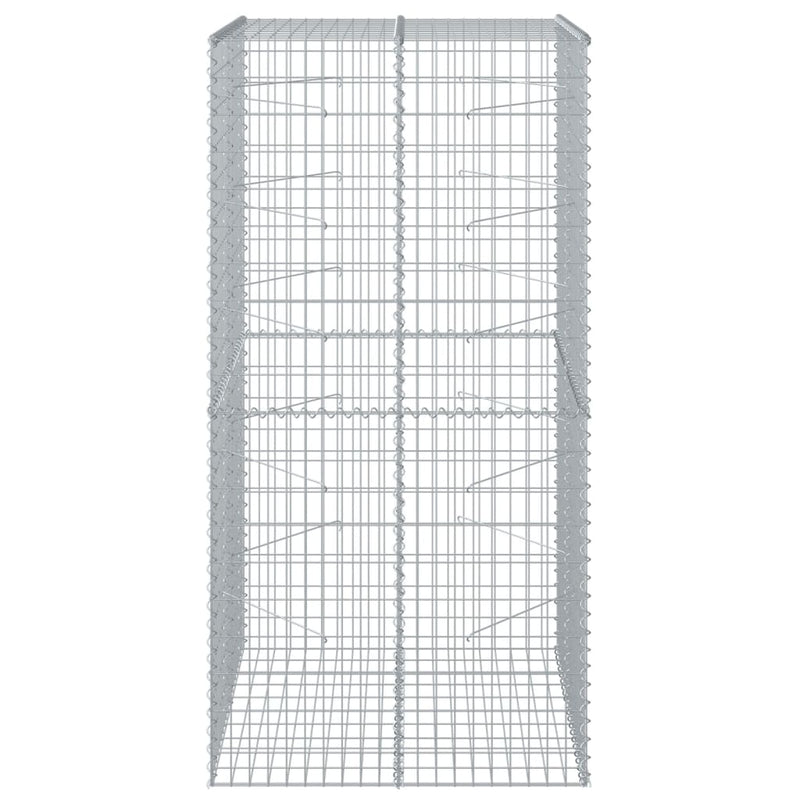 Afbeelding laden in galerijviewer, Vidaxl schanskorf 100x100x200 cm gegalvaniseerd ijzer zilverkleurig
