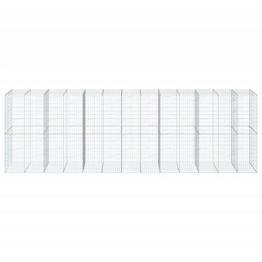 VidaXL Schanskorf 650x100x200 cm gegalvaniseerd ijzer zilverkleurig