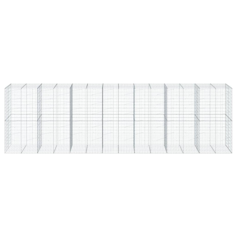 Load image into Gallery viewer, VidaXL Schanskorf 700x100x200 cm gegalvaniseerd ijzer zilverkleurig
