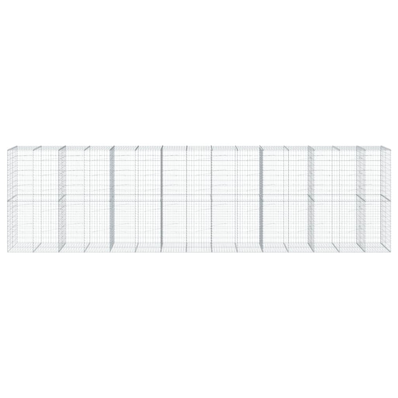Load image into Gallery viewer, VidaXL Schanskorf 750x100x200 cm gegalvaniseerd ijzer zilverkleurig
