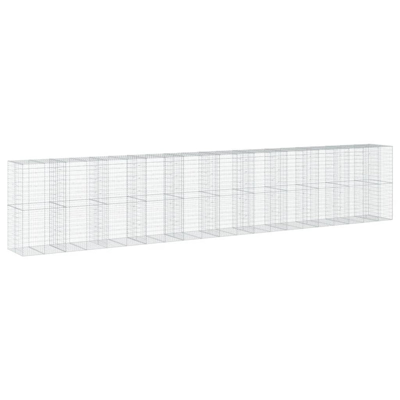 Load image into Gallery viewer, VidaXL Schanskorf 1050x100x200 cm gegalvaniseerd ijzer zilverkleurig
