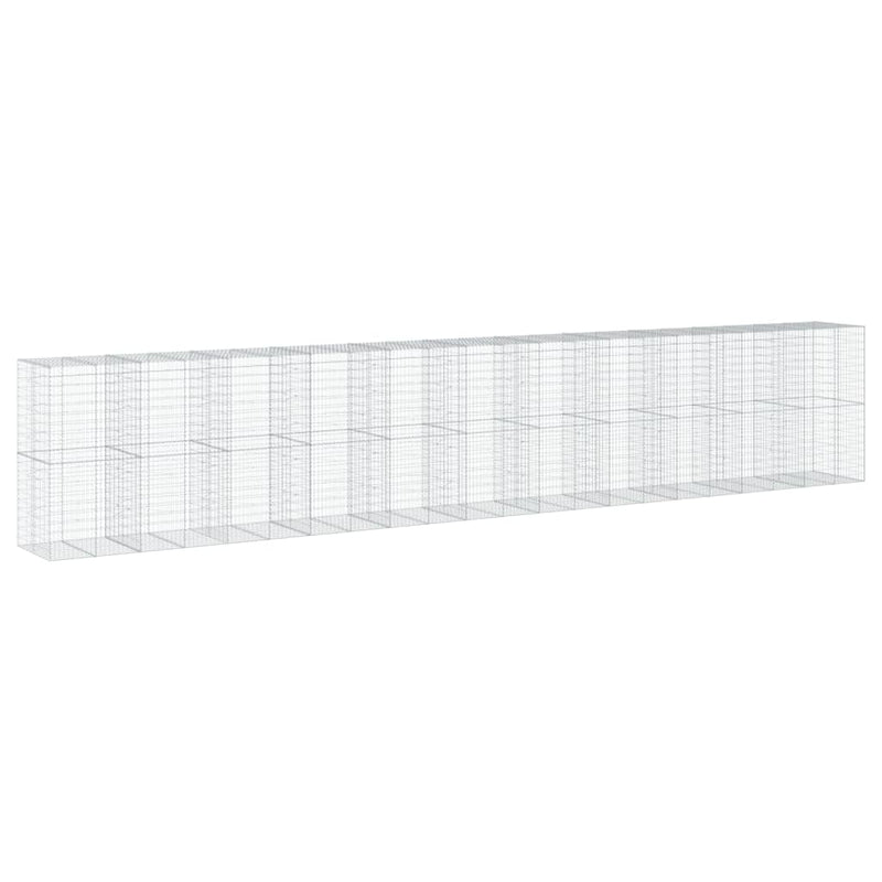 Load image into Gallery viewer, VidaXL Schanskorf 1100x100x200 cm gegalvaniseerd ijzer zilverkleurig
